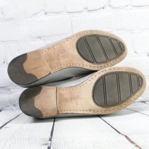 Cole Haan Monroe Gray Sheen Reflective Leather Penny Loafers Size 7.5 B - Picture 9 of 9